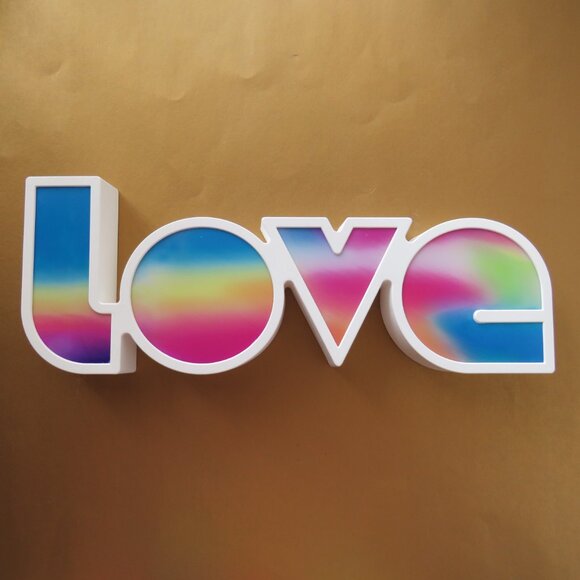 LED Neon Light LOVE InnoVibe Desk Sign White Multicolor Battery Operated - Picture 4 of 13